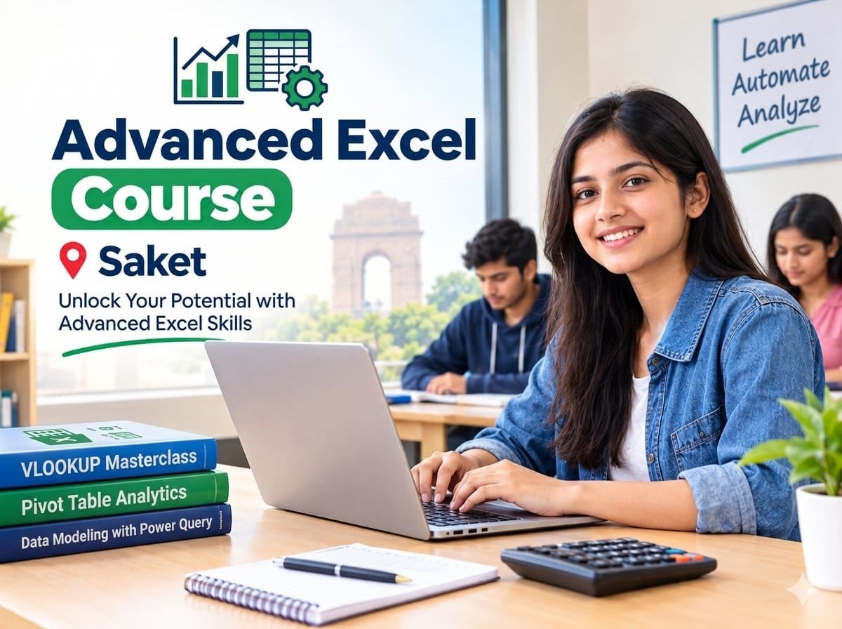 Students learning Advanced Excel Course in Saket at Arth Institute