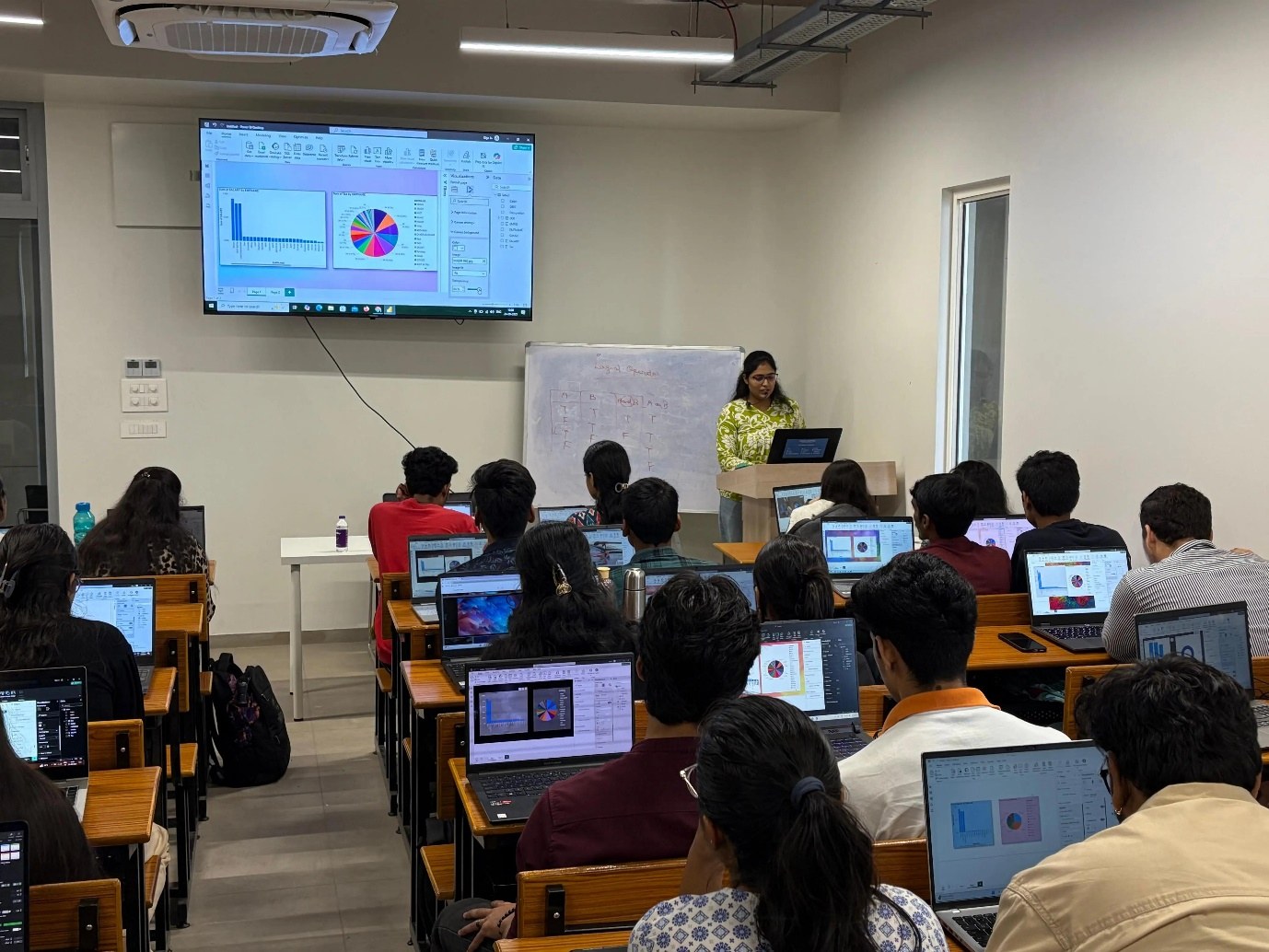 instructor taking data analytic class
